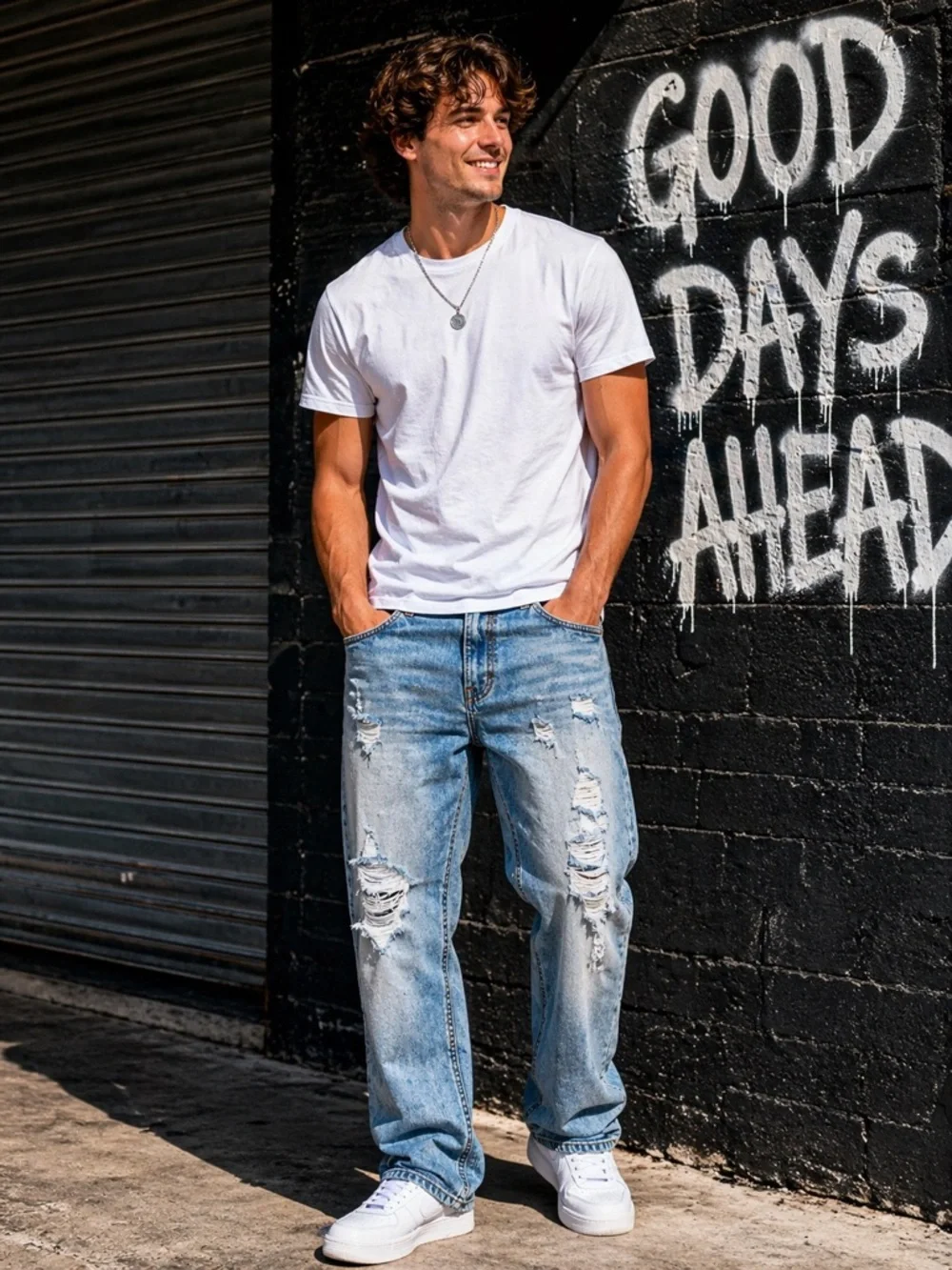 Guess Distressed Relaxed Jeans 32x32 Y2K Grunge